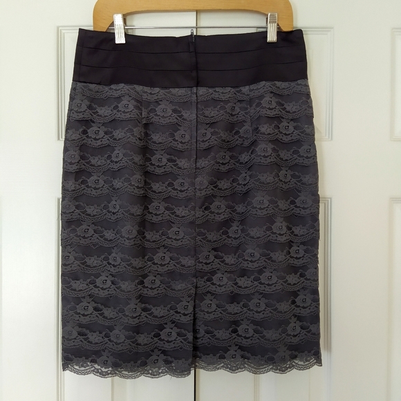 Lace Tiered Layered Pencil Skirt - Picture 6 of 8